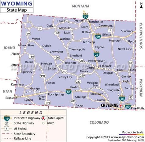 Map Of Wyoming Vacation Planning Pinterest Wyoming Maps And Us