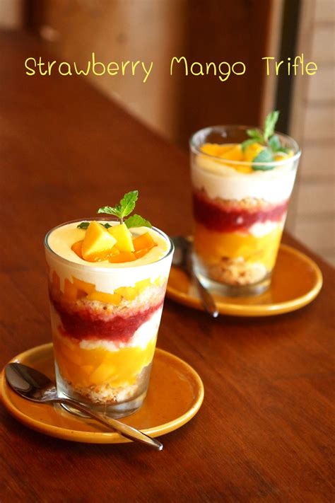Strawberry Mango Trifle | Desserts in a glass, Christmas baking, Mini desserts