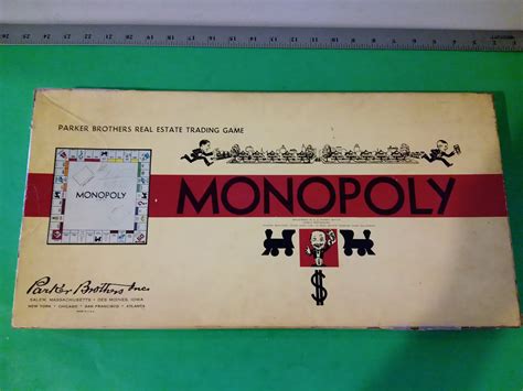 vintage monopoly game by parker brothers 1960 s