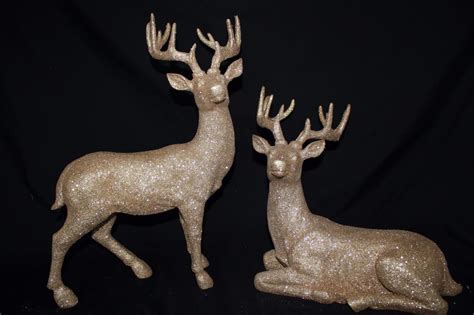 The best selection of royalty free gold reindeer vector art, graphics and stock illustrations. Reindeer Statue Deer Statue New Set/2 Gold Glitter Christmas 18.5" Raz Imports | eBay