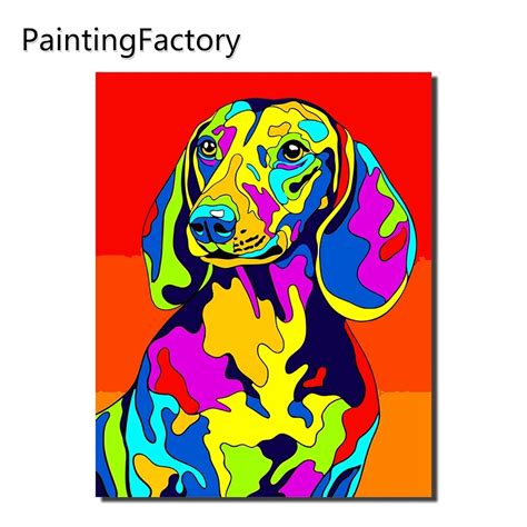 Paintingfactory Dog Animals Painting By Numbers Kits Paint On Canvas