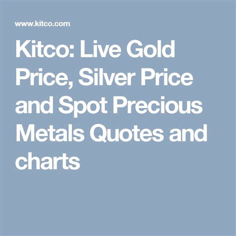 Bookmark this page and come back whenever you need to know the price of a g of 18 karat gold. Kitco: Live Gold Price, Silver Price and Spot Precious Metals Quotes and charts | Silver prices ...