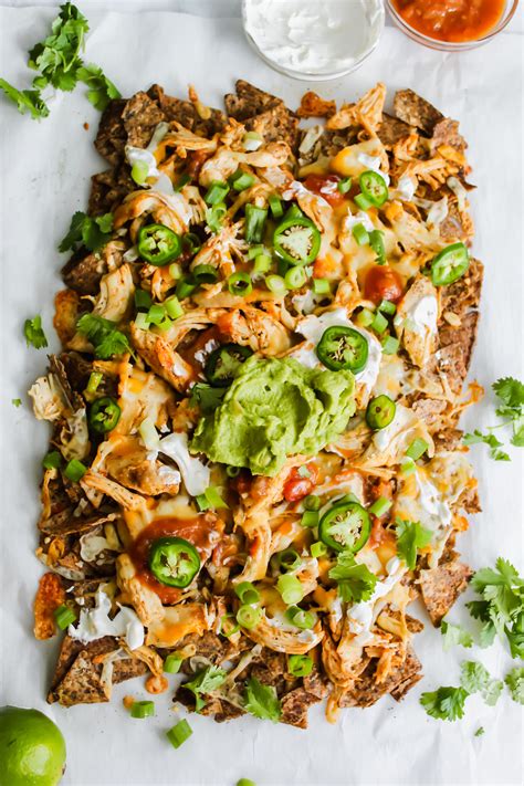 Loaded Baked Chicken Nachos Recipe Whole Food Recipes Chicken
