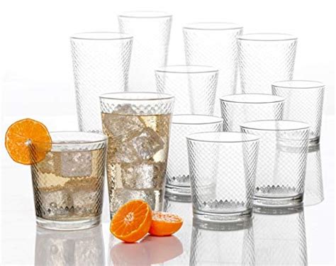 Circleware Huge 16 Piece Set Of Highball Tumbler Drinking Glasses And Whiskey Cups Home