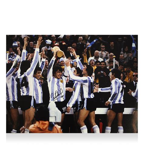 daniel passarella signed argentina photo 1978 fifa world cup winner