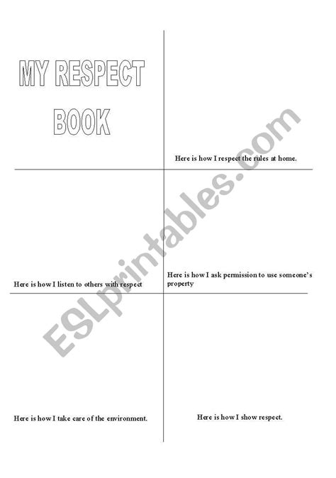 English Worksheets Respect