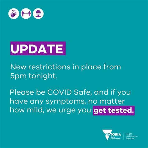 Jun 27, 2021 · victoria has announced new restrictions for some travellers from queensland and western australia as a result of the latest coronavirus concerns in the two states. Victoria Restrictions Update : Dan Andrews On Twitter ...