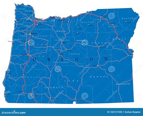 Oregon Map State And District Map Of Oregon Political Map Of Oregon