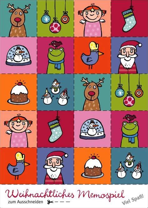 Ein typisches memo zum ausdrucken, laminieren, ausschneiden und spielen. Xmas memory game - Anja Boretzki | Weihnachten kinder, Basteln weihnachten winter, Weihnachts ...