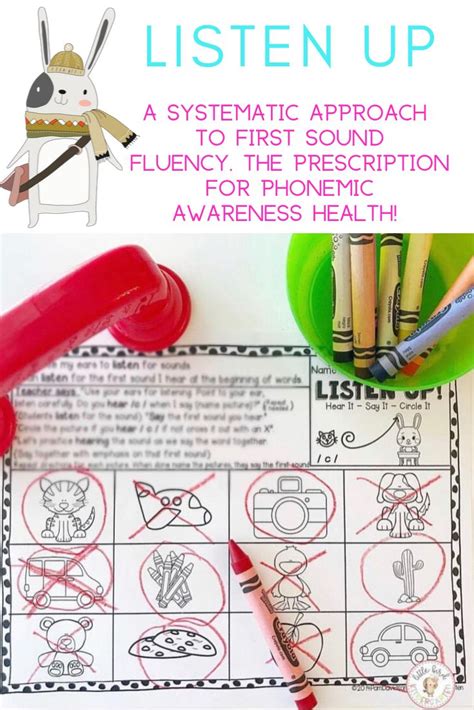 Listen Up First Sound Fluency Practice Rti And Dibels Intervention Tool