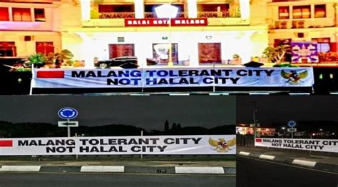 Slogan ‘malang Tolerant City Not Halal City Bertebaran Di Kota Apel
