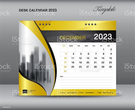 Calendar 2023 Template December 2023 Template Desk Calendar 2023 Year