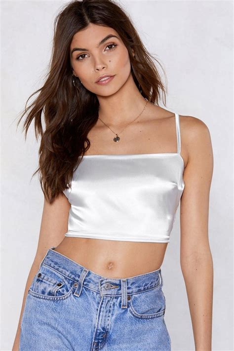 backless strappy satin crop top shop crop tops satin crop top crop tops