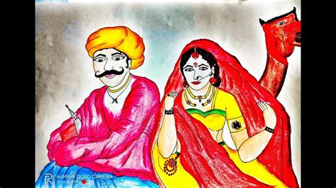 How To Draw A Rajasthani Drawing Indian Culture Drawing Youtube