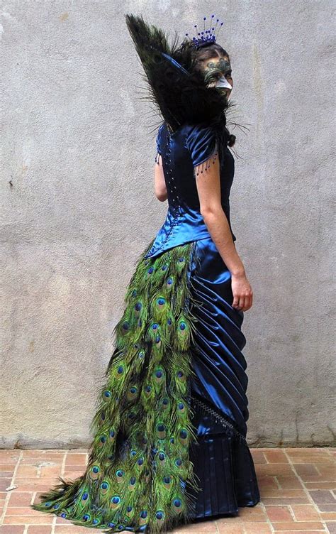 Peacock Inspiration Masquerade Ball Gowns Peacock Costume Masquerade Gown