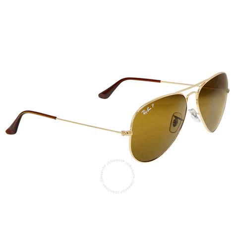 Ray Ban Aviator 58mm Sunglasses Polarized Brown B 15 Aviator Ray Ban Sunglasses Jomashop