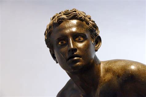 Bronze Statue Of An Athlete Roman 1st Century Bc Copy Of A Greek 4th Century Bc Statue Found