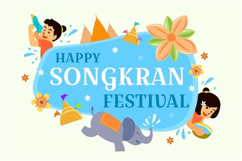 premium vector happy songkran festival