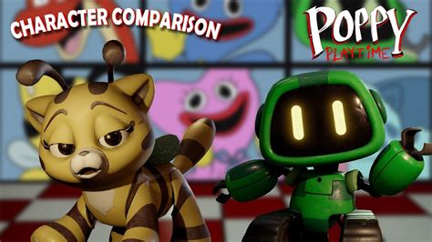 Characters Comparison Part 10 Boogie Bot Cat Bee Poppy Playtime Chapter 2 Jumpscare In The
