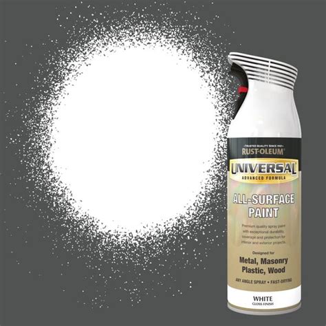 Rust Oleum White Gloss Universal All Surface Spray Paint 400ml Dunelm