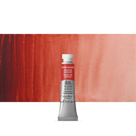Winsor And Newton Professional Watercolour Paint 5ml Brown Madder