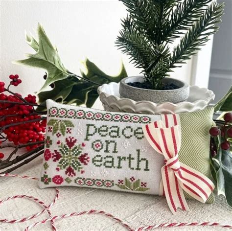 Emily Call Stitching Peace On Earth Cross Stitch Pattern Christmas
