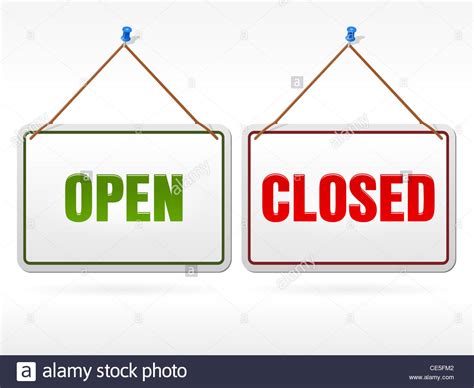 Open And Closed Shop Sign White Hanging Signs For