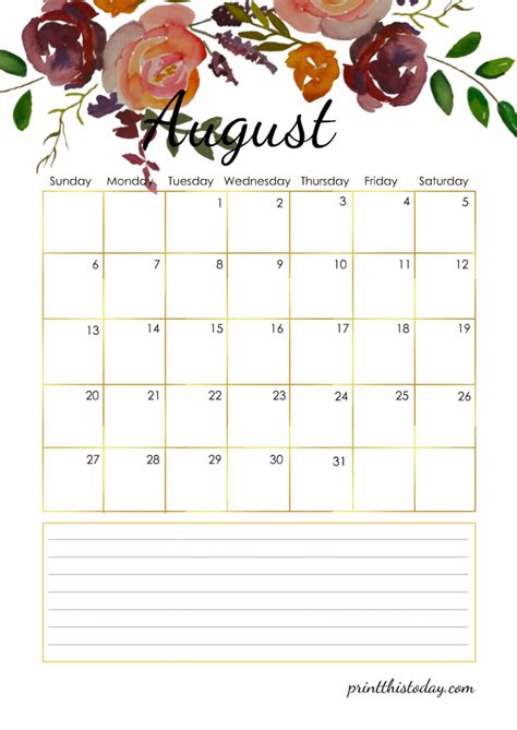 Free Printable 2023 Floral Planner Calendar