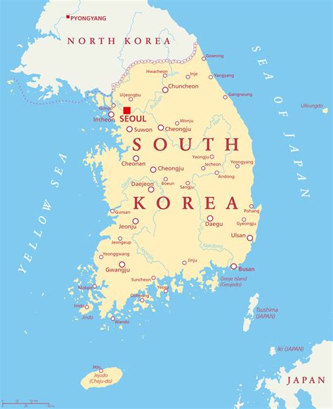 South Korea Satellite Map