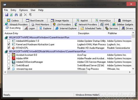 Dateiautostart Autoruns Windows 10 Deskmodder Wiki