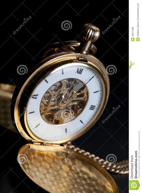 Photo Of Opened Old Vintage Pocket Clock Royalty Free Stock Photos