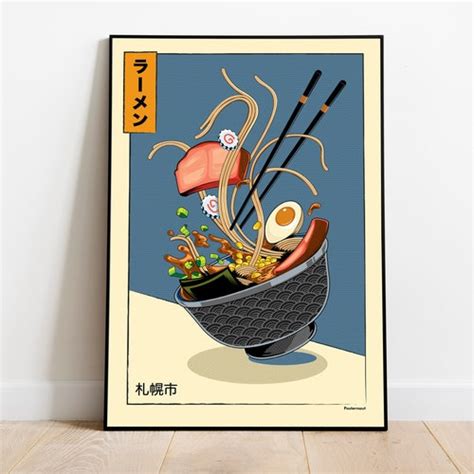 Ramen Art Print Ramen Poster Japanese Food Print Art Print Etsy