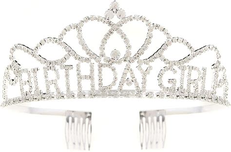 Birthday Girl Party Accessories Tiara Sash Silver Tiara