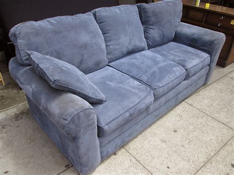 Uhuru Furniture And Collectibles Sold Blue Corduroy Sofa 115