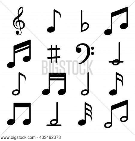 Music Notes Icon Set Vector Photo Free Trial Bigstock