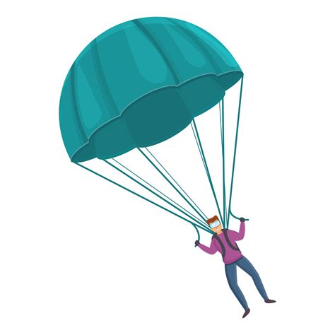Flying Parachute Icon Cartoon Style 14221265 Vector Art At Vecteezy