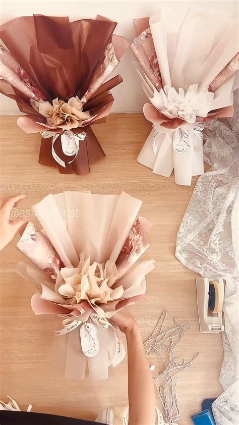 1 Pc Satin Rose Bouquet Wrapping Tutorial In 2024 Flower Bouquet Diy Single Flower Bouquet