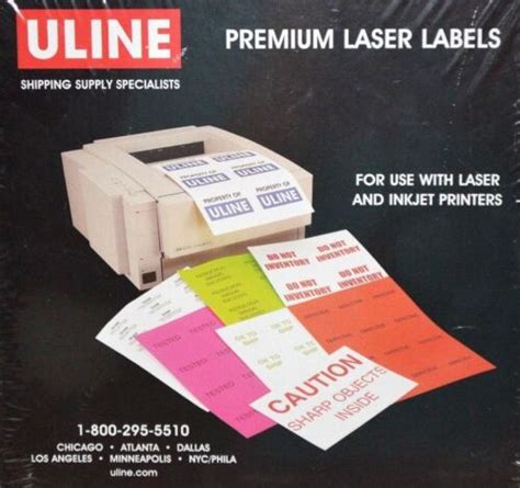 Uline Premium Laser Labels S 5627 1200 Labels 4 X 15 White New Ebay