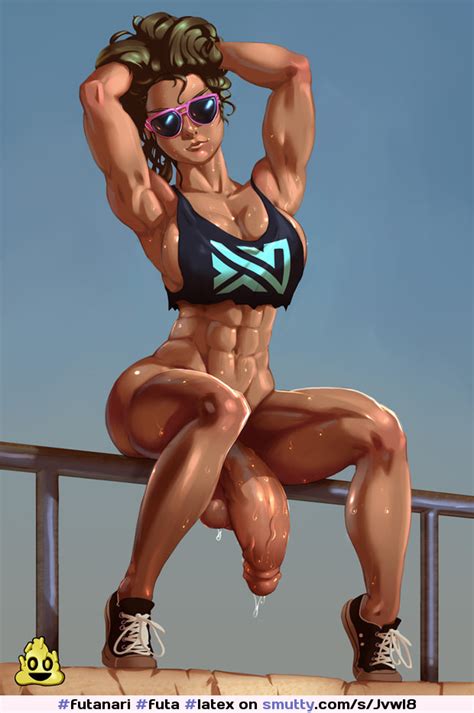 Futanari Futa Latex Anime Manga Hentai Sexy Dickgirl Sunglasses Fit Abs Muscular Athletic