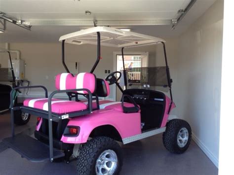 Pink Golf Cart To Get Around In Golf Carts Golf Cart Accessories Golf
