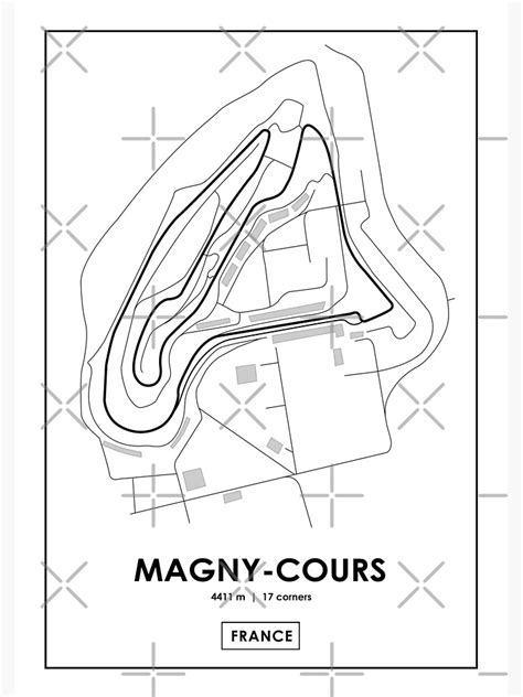 Magny Cours France Track Map Photographic Print By Andreanastasio