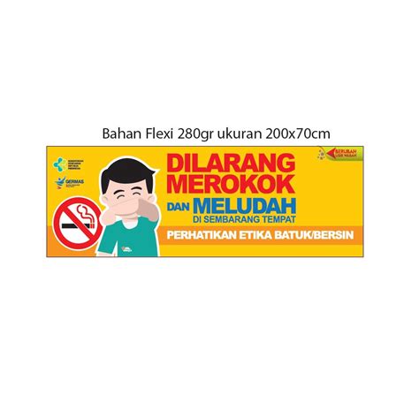 Jual Spanduk Dilarang Merokok Shopee Indonesia