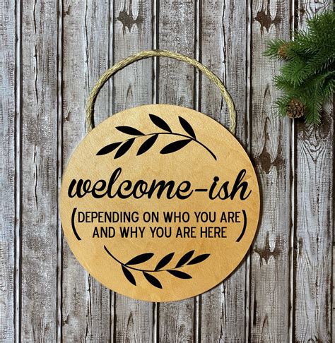 Funny Welcome Sign Sarcastic Welcome Sign Welcome Sign | Etsy