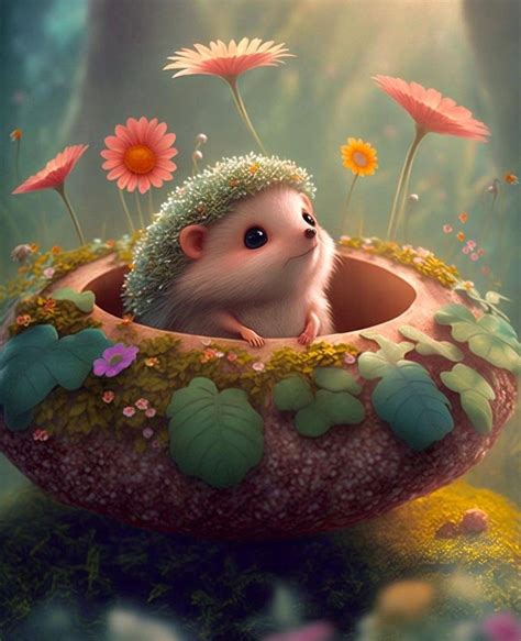 Hedgehog Art Cute Hedgehog Cute Fantasy Creatures Cute Creatures