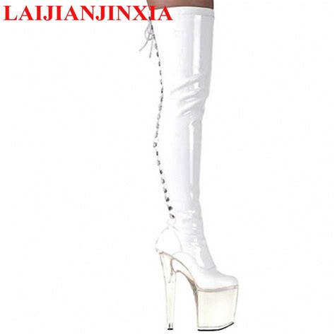 Laijianjinxia Sexy Woman Shoes Nightclub Steel Tube Dance Boots 20cm