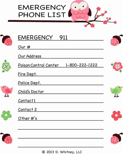 Emergency Contact Form For Children Fresh 17 Images About Emergency