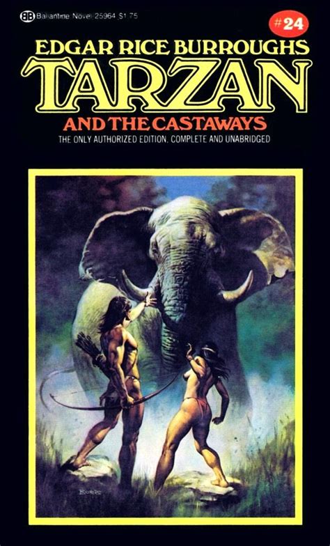 tarzan and the castaway edgar rice burroughs book cover 1979 1977 frank frazetta