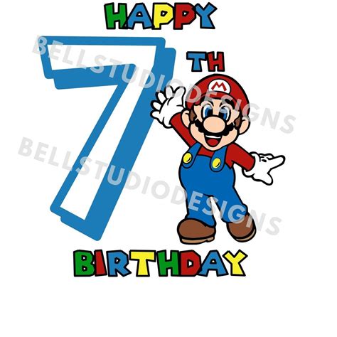 Super Mario Birthday Boy Svg