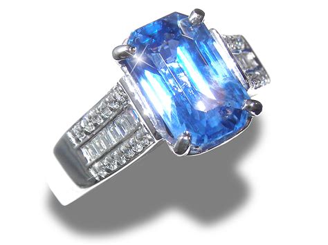 Gia Certified Blue Ceylon Sapphire And Diamond Ring 14kwg 475 Ctw
