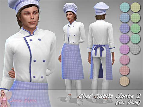 The Sims Resource Chef Outfit Jonte 2 For Male Dine Out Needed